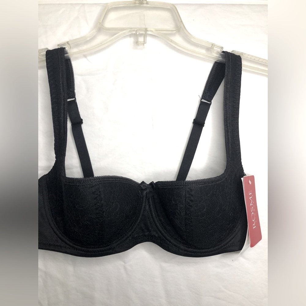 Black lacy bra, Rosme brand, brand new with tags - Picture 1 of 5